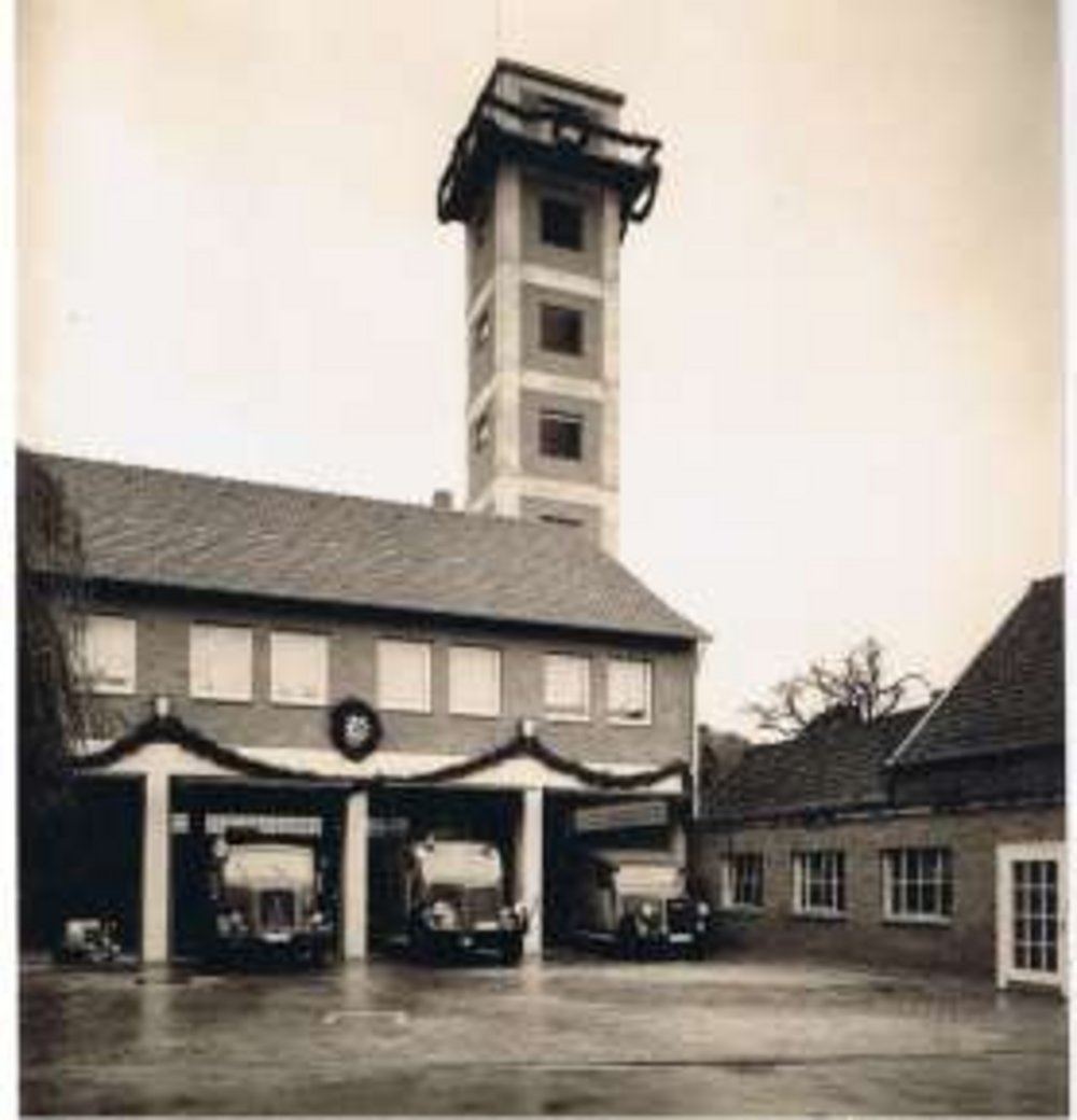 Der Altbau des Gerätehauses an der Ritterstraße von 1960.