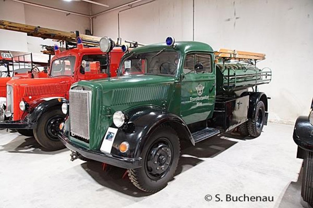 Auch die Berufsfeuerwehr Wien hat grüne Fahrzeuge der Feuerschutzpolizei in ihrer historischen Sammlung. Foto: Sven Buchenau